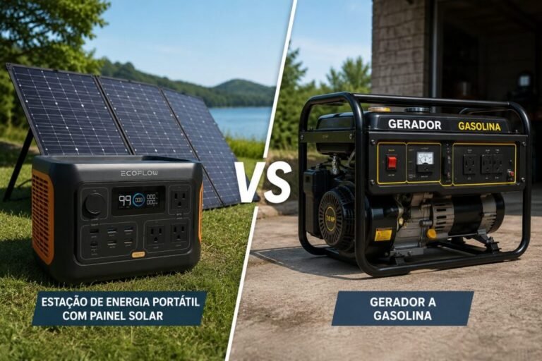 Gerador Solar ou a Combustível: Qual é Melhor? Guia Completo 2026