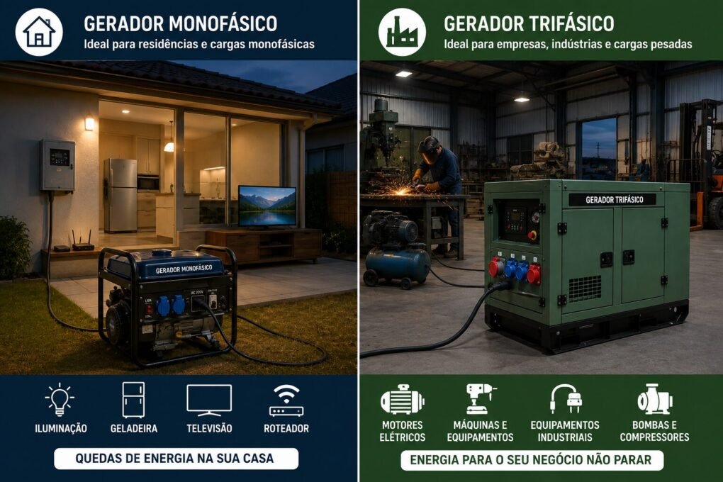 Gerador Monofásico ou Trifásico